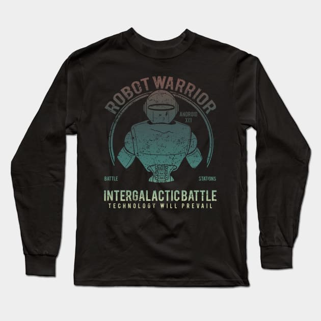 Robot Warrior Long Sleeve T-Shirt by JakeRhodes